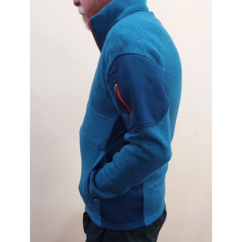 Spyder Empire Blue Fleece Full-Zip Jacket, Men's Size S